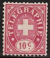 SUIZA 1868/81 - Yvert #T2b - MLH * (Telégrafo) - Télégraphe