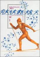 Olympic 1980 USSR MNH 1 Sheet Mi BL143  13th Winter Olympic Games In Lake Placid. Cross-country Skiing - Invierno 1980: Lake Placid