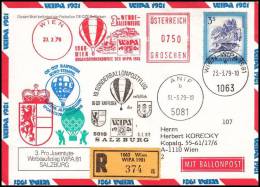 Austria 1981,  Registred Airmail Cover By Ballon Wien - Salzburg - Wien - Other & Unclassified