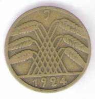 GERMANIA 10 REICHSPFENNIG 1924 - 10 Rentenpfennig & 10 Reichspfennig