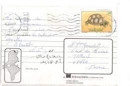 CARTE POSTALE DE TUNISIE AVEC TIMBRE TORTUE - Schildkröten