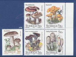 Sweden 1996 Facit # 1972-1976. Mushrooms, See Scann, MNH (**) - Ongebruikt