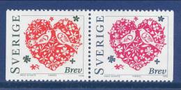 Sweden 1998 Facit # 2051-2052. St. Valentines Day, SX-Pair, See Scann, MNH (**) - Unused Stamps