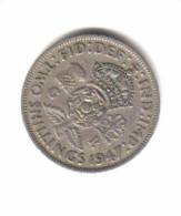 GREAT BRITAIN   2  SHILLINGS  1947  (KM # 865) - J. 1 Florin / 2 Schillings