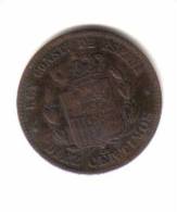 SPAIN    10  CENTIMOS  1878 (KM # 675) - Other & Unclassified