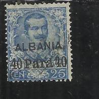 LEVANTE ALBANIA 1902 40 PA SU 25 C USED - Albanien