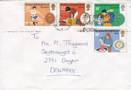 Great Britain SOUTHEND-ON-SEE Cover To DRAGOR Dragør Denmark Mi. 886-89 Complete Set The Duke Of Edinburgh Awards - Covers & Documents