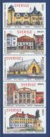 Sweden 1998 Facit # 2061-2065. Swedish Houses 4. Town Houses, Strip Of 5. MNH (**) - Neufs
