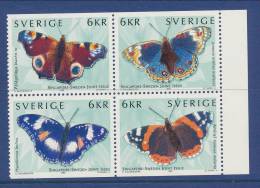 Sweden 1999 Facit # 2154-2157. Butterflies Sweden - Singapore, MNH (**) - Ungebraucht