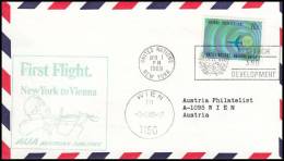 United States 1969, Airmail Cover New York To Wien, First Flight - 3c. 1961-... Lettres