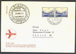 SWITZERLAND SPECIAL FLIGHT 1954 TO ST PAOLO BRAZIL - Sonstige & Ohne Zuordnung