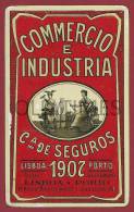 PORTUGAL - LISBOA - PORTO - COMPANHIA DE SEGUROS COMMERCIO E INDUSTRIA - CALENDÁRIO - 1938 ADV. METAL CALENDAR - Formato Grande : 1921-40