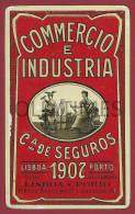 PORTUGAL - LISBOA - PORTO - COMPANHIA DE SEGUROS COMMERCIO E INDUSTRIA - CALENDÁRIO - 1938 ADV. METAL CALENDAR - Big : 1921-40