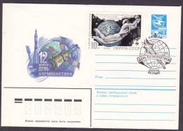 Space Russia Sowjetunion CCCP Postal Stationary With Stamp Mi.nr 5375,  World Cosmonauts Day 1984   Canselation  Moskow - Russie & URSS