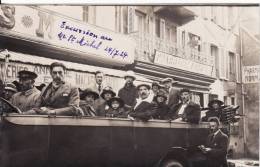 Carte Postale Photo GRANVILLE (Manche) Excursion Mont-Saint-Michel-BUS-CAR -Pharmacie Normale-Degraff Rue Des Juifs-Juif - Granville