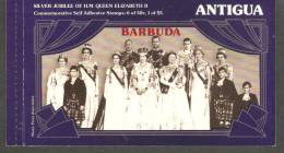 Barbuda 1977 Silver Jubilee Booklet With 6 X 50c Rouletted Self Adhesives & 1 X $5 Self Adhesive Overprints - 1960-1981 Ministerial Government