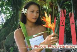Entier Postal Sur CP Avec Illust. "Le Rêve Polynésien" - Interi Postali