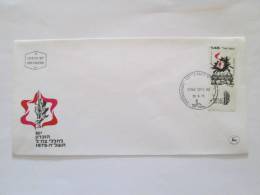 ISRAEL 1975 MEMORIAL DAY FOR HOLOCAUST  FDC - Cartas & Documentos