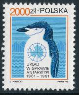 POLAND/Polen/Polska 1991, 30th Anniversary Of Antarctic Treaty, Set Of 1v** - Traité Sur L'Antarctique