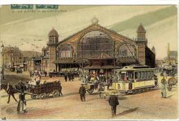 Carte Postale Ancienne Le Havre - La Gare D'Arrivée - Chemin De Fer, Tramway - Station