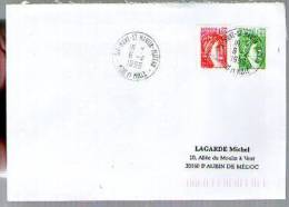 France Lettre CAD Mont Saint Martin Plateau 6-04-1999 / Tp Sabine Roulette 2157 & 2158 - Roulettes