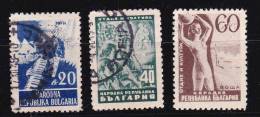 Bulgarie 1948 N°Y.T. :  572 à 574 Obl. - Used Stamps