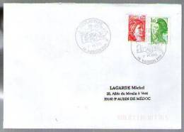 France Lettre CAD Philatélie Vierzon 17-12-2001 / Tp Sabine Roulette 2158 & Liberté 2192 Roulette - Rollo De Sellos