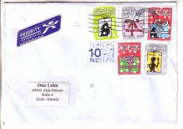 GOOD NETHERLANDS Postal Cover To ESTONIA 2013 - Good Stamped: Christmas - Covers & Documents