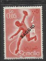 SOMALIA AFIS 1958 SPORT SPORTS CENT. 5c MNH SAGGIO - Somalië (AFIS)