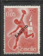 SOMALIA AFIS 1958 SPORT SPORTS CENT. 5c MNH SAGGIO - Somalia (AFIS)