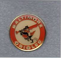 Pin´s  Sport   Baseball  BALTIMORE  ORIOLES  Verso  Official Licensee Major Ligue Baseball 1986 - Béisbol