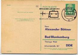 DDR P70 IA Antwort-Postkarte ZUDRUCK BÖTTNER #10  Weimar 1960 - Cartes Postales Privées - Oblitérées