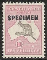 AUSTRALIA 1931/36 - Yvert #87 - MLH * (Specimen) - Ungebraucht