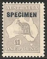 AUSTRALIA 1931/36 - Yvert #87a - MLH * (Specimen) - Ongebruikt