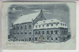 8720 SCHWEINFURT, Saalbau Im Schnee1902 - Schweinfurt