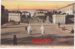 PHILIPPEVILLE (Algérie) - La Porte De Constantine Et La Rue Nationale - LL - 1909 (Animation) - Skikda (Philippeville)