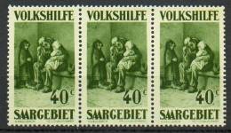 Sarre -Secours Populaire Tableaux YT 132** X 3 / Saargebiet- Volkshilfe Mi.Nr. 135** X 3 - Unused Stamps