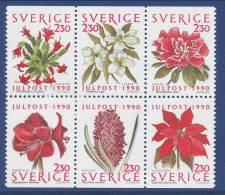 Sweden 1990 Facit # 1660-1665. Christmas Post, MNH (**) - Nuevos