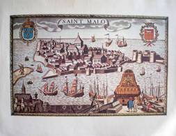 Reproduction Carte Saint Malo - 40x50 - Watercolours