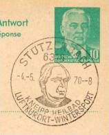 KNEIPP Stützerbach 1970 Auf DDR P70 II A Antwort-Postkarte ZUDRUCK BÖTTNER #2 - Hydrotherapy