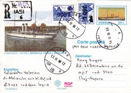 REGISTERED POSTCARD NICE FRANKING OVERPRINT STAMPS 1998 ROMANIA - Briefe U. Dokumente