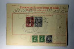 Brasil Vale Postal Nacional, Postal Payment, 1914 Mixed Stamps - Covers & Documents