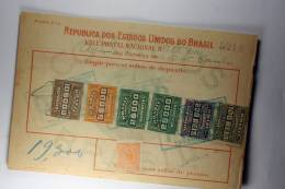 Brasil Vale Postal Nacional, Postal Payment, 1919 Mixed Stamps - Briefe U. Dokumente