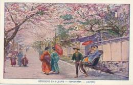 ( CPA ASIE )  JAPON  /  YOKOHAMA  /  Cerisiers En Fleurs  - - Yokohama