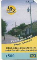 Costa Rica-ELECTRIFICACION RURAL-(1)-(c/500)-(693-600-136-5206)-tirage-500.000-used+1 Card Prepiad Free - Costa Rica