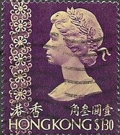 HONG KONG 1973 Queen Elizabeth - $1.30 - Yellow And Violet  FU - Usados