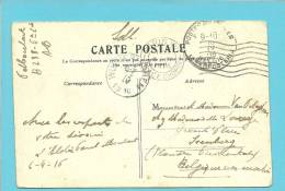 Kaart Vanuit PARIS Met Als Aankomst Stempel  WULVERINGHEM Op 12/04/1916 Met Stempel PMB - Not Occupied Zone