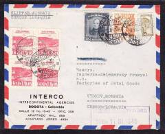 E-AMER-16 LETTER FROM COLOMBIA BOGOTA TO CZECHOSLOVAKIA 04.03..1948 - Colombia