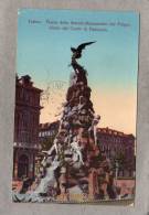 38518     Italia,    Torino -  Piazza  Dello  Statuto- Monumento  Del Frejus; Ideato  Dal  Conte  Di  Panissera, VG 1914 - Lugares Y Plazas