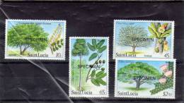 Sainte-Lucie (1984) - "Arbres"  Surchargés Specimen Neufs** - St.Lucia (1979-...)